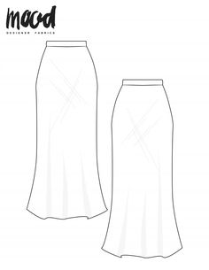 the front and back view of a women's skirt