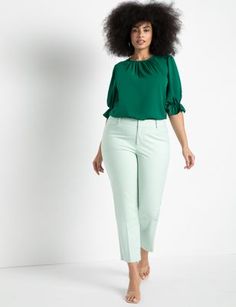 Plus Size Ankle Trouser: The Kady Pant | ELOQUII Plus Size Business Casual Outfits, Plus Size Business Casual, Best Plus Size Dresses, Business Casual Outfit Ideas, Shorts Under Dress, Plus Size Work Dresses, Plus Size Business, Plus Size Summer Tops, Plus Size Workwear