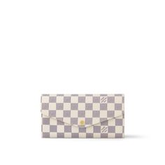 LOUIS VUITTON® - Sarah Wallet - Beige Luxury White Wallet, Louis Vuitton Sarah Wallet, White Louis Vuitton, Luxury Wallet, Louis Vuitton Official, Simple Elegant, Lv Bag, Small Leather Goods, Long Wallet