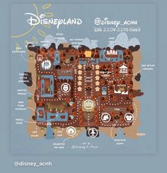 the map to disneyland's main attraction, which is located on top of an island