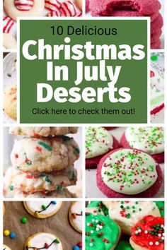 christmas in july desserts collage with text overlay