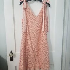 New Dress In Mint Condition. Never Worn, But Without Tags. Women's Size 6, Baby Blush (Light Pink) Color. Feminine Pink V-neck Lace Dress, Pink Sleeveless Feminine Lace Dress, Pink Knee-length Lace Dress For Summer, Feminine Pink Lace Dress For Brunch, Pink Lace Dress For Brunch, Peach Sleeveless Lace Dress, Pink Summer Lace Dress, Elegant Pink Lace Dress For Brunch, Nanette Lepore Dress