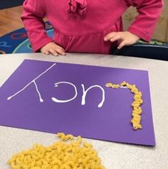 Macaroni Crafts, Name Activities Preschool, Preschool Names, Simple Origami, Letter Recognition Activities, Origami Paper Craft, Paper Craft For Kids, Homeschool Preschool Activities, Easy Toddler Activities