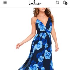 Lulus Floral Maxi Dress. Gorgeous And Brand New With Tags. Never Got A Chance To Wear It. Dresses Lulus, Lulus Dresses, Lulu Dresses, Floral Maxi, Floral Maxi Dress, Wear It, Colorful Dresses, Color Blue, Maxi Dress