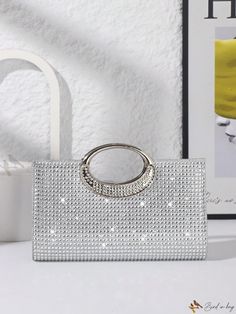 Bird in Bag - Sparkling Glitter Clutch Bag for Glamorous Occasions Silver Glitter Bag For Night Out, Silver Sparkling Bags For Gifts, Silver Sparkling Bag For Gifts, Silver Glitter Bag For Gift, Glamorous Formal Evening Bag With Silver-tone Hardware, Elegant Silver Glitter Clutch, Silver Glitter Clutch Bag, Glamorous Silver Glitter Clutch, Evening Bags With Silver Accents, Rectangular Shape