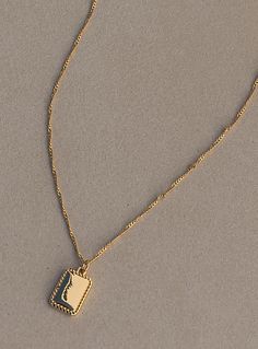 Necklace Princess Polly Exclusive 70% iron 30% zinc alloy with 3Mils 18K Gold Plated Dainty chain Rectangle pendant Lobster clasp fastening Length adjusts from: 35cm - 43cm / 13.7in - 16.9in Minimalist Rectangular Pendant Chain Necklace, Trendy Metal Rectangular Pendant Jewelry, Rectangular Pendant Necklace With Box Chain, Minimalist Metal Necklace With Rectangular Pendant, Metal Dog Tag Necklace With Adjustable Chain, Elegant Metal Dog Tag Jewelry, Gold Necklace With Box Chain And Rectangular Pendant, Everyday Rectangular Pendant With Delicate Chain Necklace, Everyday Rectangular Pendant Chain Necklace With Delicate Chain