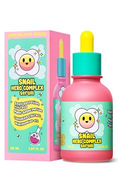 PRICES MAY VARY. [ LET YOUR SKIN BLOOM WITH SNAIL MAGIC ] : Smilebloom with Snail Hero Complex Facial Serum! Packed with 85% Snail Mucin, Collagen Extract, and Oat Peptide, it minimizes fine lines and unveiling radiant, dewy skin. Our advanced formula reduces skin imperfections for a visibly firmer, younger complexion. [ SLOW AGING & PROTECTION ] : Harness the rejuvenating power of Snail Secretion Filtrate for a radiant complexion. Designed to address troubled, sensitive, and dehydrated skin, th Cosmetic Products Design, Snail Moisturizer, Cute Skincare, Hydrating Face Serum, Snail Essence, Kids Skin Care, Beauty Formulas, Moisturizer For Sensitive Skin, Vegan Collagen