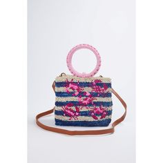 Ethnique Is A Woman-Owned Company Based Out Of The Philippines - All Bags Are Handmade, Providing Jobs For The Locals. With A Removable Leather Strap, The 'Shelly' Raffia Handbag Can Be Worn Over The Shoulder, Across The Body Or By The Top Handles. It's Made Of Raffia That's Artfully Decorated With Playful Crabs. It Opens To A Soft Cotton Lining And Has A Snap Closure To Keep Your Belongings Secure. Color: Blue/Pink Fabrication: Raffia, Leather, Cotton Dimensions: 8" X 7.5" X 3.5"; Handle - 5" Pink Beach Shoulder Bag With Detachable Strap, Woven Straw Bag As Fashion Accessory, Blue Handwoven Bags For Spring, Multicolor Straw Bag With Detachable Handle, Pink Top Handle Straw Bag For Beach, Prom Clutch, Bonnie Cashin, Coach Clutch, Red Clutch