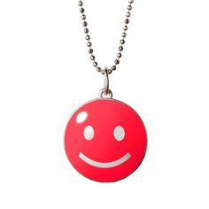 big smile necklace sterling neon-pink Red Round Jewelry With Black Enamel, Red Enamel Round Necklace, Everyday Silver Enamel Jewelry, Silver Jewelry With Glossy Finish For Gift, White Gold Enamel Round Pendant Necklace, Glossy Enamel Jewelry Gift, Enamel Round Pendant Necklace With Polished Finish, White Gold Enamel Necklaces, Personalized Enamel Necklaces