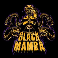 the logo for black mamba, with an image of a snake on it's chest