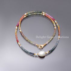 Elegant Rainbow Jewelry With Faceted Beads, Colorful Oval Beaded Jewelry Gift, Rainbow Round Jewelry With Faceted Beads, Rainbow Rondelle Faceted Beads Jewelry, Beautiful Beaded Necklaces, Sparkling Jewelry, Peridot Bracelet, Multi Sapphire, Emerald Bead