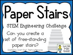 Paper Stairs - STEM Engineering Challenge by Smart Chick | TpT $ Stem Club, Stem School, Stem Classes, Stem Lab