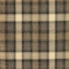 a brown and white plaid fabric