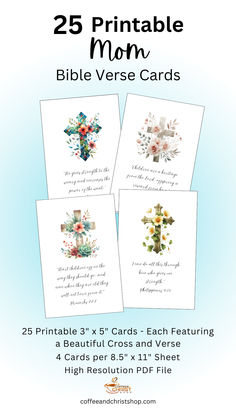 Bible Verse Printables for Moms Cards For Moms, Cross Artwork, Memorize Scripture, Cross Graphic, Mom Prayers