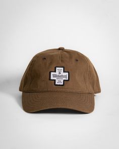 The Fieldschool Brand cross patch is a classic featuring our ‘Nothing Comes From Nothing” mantra. Rugged waxed cotton with knitted construction Relaxed unstructured shape Five-panel pinch front Precurved visor Cotton sweatband 100% Polyester Hat constructed by Richardson Brown Cotton Baseball Cap With Logo Patch, Brown Curved Bill Dad Hat For Everyday, Brown Dad Hat With Curved Bill For Everyday, Brown Dad Hat With Curved Bill, Rugged Brown Cotton Hat, Brown Cotton Hat With Logo Patch, Brown Cotton 5-panel Dad Hat, Everyday Cotton Dad Hat With Logo Patch, Brown Cotton Six-panel Baseball Cap