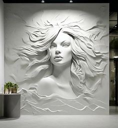 Beauty Salon Decor, Beach Bath, Texture Paint, Bas Relief, Panel Art, Arts And Crafts Projects