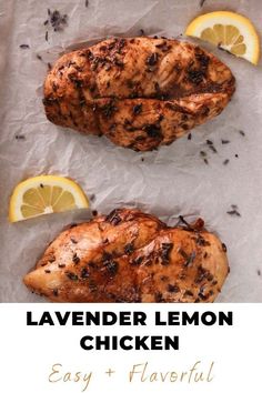 Lavender Lemon Chicken is made with a homemade lavender syrup, balsamic vinegar, fresh lemon zest and juice and easy to make for a summer dinner! #lavenderlemon #bakedchicken #summerdinner Lavender Balsamic Vinegar Recipes, Lavender Chicken, Balsamic Vinegar Recipes, Healthy Spring Recipes, Lavender Syrup, Lavender Lemonade, Lavender Lemon, Nutrition Plan, Delicious Gluten Free Recipes