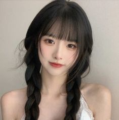 Hair Style Korea, Hair Reference, Medium Length Hair Cuts, Korean Hairstyle, Hairstyles For School, Trendy Hairstyles, Hairstyles With Bangs, Pretty Hairstyles