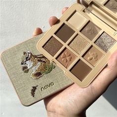 Woodland shadow Palette - Ravenpeek Cute Eyeshadow, Eye Pigments, Kawaii Makeup, Makeup Package, Ethereal Makeup, روتين العناية بالبشرة, Animal Embroidery