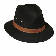 Scala Safari Style Rain Casual Hat – This Scala rain hat, made of washed twill, features a 2-1/2″ brim, faux-leather band, and traditional safari style shape. An ideal casual hat for all weather conditions. Same day shipping!