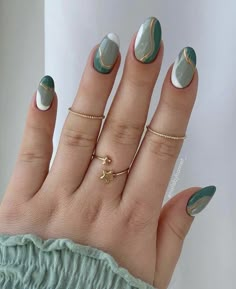 Nail Art Vert, Ballet Nails, Green Nail Art, Classy Nails, Makati, Nail Arts, Green Nails, Nail Inspiration, Nails Inspo