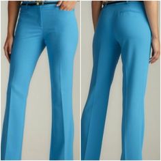 Nwt Calvin Klein Modern Fit Career Pants In Vibrant And Fresh Cerulean Color. Straight Leg Silhouette Mid Rise Zip Fly And Hook, Button Closure Black Belt Is Included Soft And Lightweight 62% Polyester, 35% Rayon, 3% Spandex Dry Clean Only No Stains, Rips Or Tears. Size: 6p Waist: 14.5" Rise: 9" Inseam: 30" (Item Measured While Laid Flat On A Surface) Thank You For Checking Out My Closet!! I Love To Send Offers And Great Deals For Bundles, So Feel Free To Reach Out If You Have Questions!! Cerulean Color, Calvin Klein Pants, Jumpsuit Trousers, Klein Blue, Womens Calvin Klein, Black Belt, Modern Fit, Pant Jumpsuit, Mid Rise