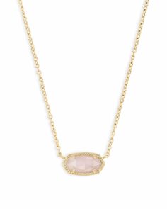 Kendra Scott Elisa Pendant Necklace for Women, Fashion Jewelry, 14k Gold-Plated, Rose Quartz Elisa Gold Pendant Necklace, Elisa Necklace, Elisa Pendant Necklace, Kendra Scott Necklace Elisa, Short Pendant Necklace, Kendra Scott Elisa, Preppy Jewelry, Rose Quartz Jewelry, Rose Gold Quartz