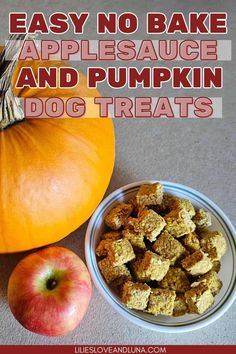 an image of apples and pumpkin dog treats