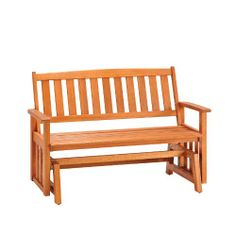 a wooden bench sitting on top of a white background