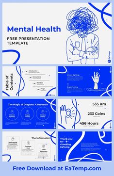 This Mental Health PowerPoint Presentation Template & Google Slides Theme is designed when you need to promote understanding and reduce stigma about this topic. User Research Presentation, Powerpoint Design Corporate, Figma Presentation Template, Event Presentation Design, Slides Design Presentation, Canva Design Ideas Presentation, Study Poster Design, Google Slide Background, Powerpoint Design Free