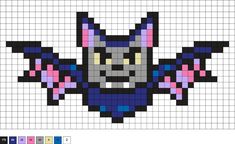 an image of a cross stitch pattern with a cat on it's chest and ears