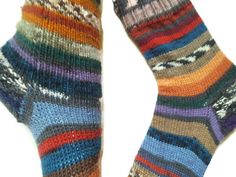 Scrappy warm wool socks, Mismatched colorful socks, Women knit winter socks, art socks, Christmas gift, unique gift idea, striped socks, #artsocks Knit Wool Socks, Socks Christmas, Art Socks, Hand Knit Socks, Cozy Socks, Winter Socks, Crazy Socks, Striped Socks, Wool Socks