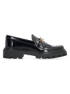 B999 TOD'S LEATHER LOAFERS Love In Italy, Leather Loafers Women, Versace Bags, Birkin 25, Kinds Of Shoes, Lug Sole, Lv Bag, Fendi Bags, Leather Loafers