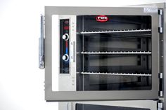 an industrial oven with the door open