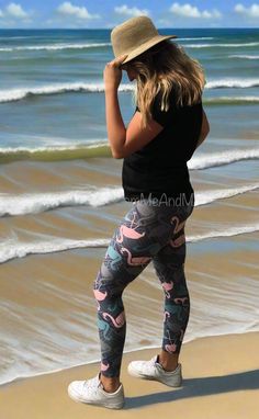 Let your inner flamingo shine through in these pink flamingo leggings for Women! These all-purpose leggings are made from a thick, soft material and feature a cozy yoga waistband for a comfortable fit that's perfect for any occasion. Look good and feel good in your Summer beach vibe style. Ultra durable with strong seams and a slimming waist make them comfortable and squat-proof. Plus, they're perfect for some mommy & me time with your daughter. Get ready for some serious lounging in casual, coz Cozy Yoga, Womens Best, Soft Yoga, High Quality Leggings, Usa Girls, Flamingo Gifts, Mom And Me, Play Date, Walking Exercise