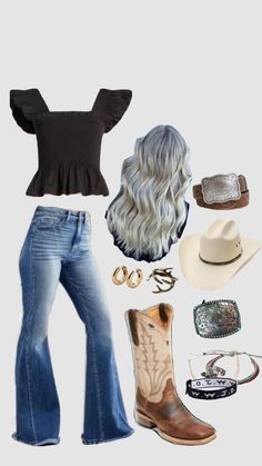 Country Western Outfits, Country Outfits Women, Cowgirl Style Outfits