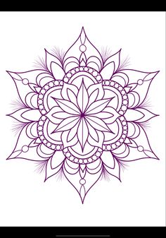 a purple and white drawing of a flower