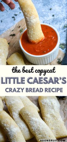 the best copycat little caesar's crazy bread recipe is made with only three ingredients