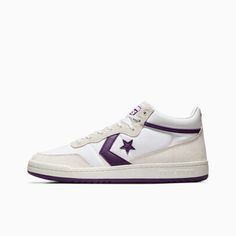 Style No. A08854C Color: White/Vaporous Gray/Purple A classic basketball style gets a skate-inspired twist. Worn by skateboarder and rapper Sage Elsesser, this shoe's made to get creative.Born on the court—retooled for the streets, the legacy continues with a touch of purple. Converse CONS Fastbreak Pro Suede Nylon Men's Skate Shoe. Throwback Skate Shoes With Gum Sole And Round Toe, Throwback Round Toe Custom Sneakers For Skateboarding, Throwback Mid-top Basketball Shoes For Streetwear, Retro High-top Basketball Shoes For Streetwear, Throwback High-top Basketball Shoes With White Sole, Throwback High-top Basketball Shoes With Gum Sole, Throwback Round Toe Skate Shoes For Streetwear, Throwback Skate Shoes With Gum Sole For Sports, Throwback High-top Sneakers With Boost Midsole For Streetwear