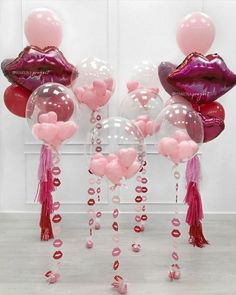 Balloon Valentine Ideas, Valentine Balloon Ideas, Valentines Day Balloon Ideas, Diy Valentine Gifts For Him, Valentines Balloons Decorations, Valentines Day Balloons, Valentines Window Display