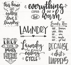 some type of lettering that says everything comes out in the laundry