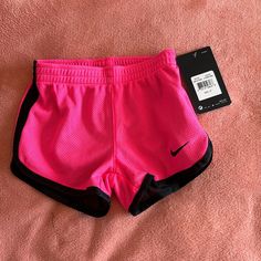 New With Tags! Pink And Black Toddler Girls Athletic Shorts. Bright Pink And Black. Pink Stretch Shorts For Playwear, Stretch Pink Shorts For Playwear, Pink Sporty Shorts For Playwear, Cute Pink Shorts For Playwear, Pink Short Bottoms For Playwear, Playful Nike Cotton Bottoms, Playful Cotton Bottoms By Nike, Pink Nike Shorts With Elastic Waistband, Nike Pink Shorts With Elastic Waistband