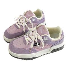 These cute sneakers have a vegan leather upper with a cute star detail by the laces, a low ankle rise and a lace up in front ✨ Comes in both purple and white Run small, please review the sizing information Sporty Purple Skate Shoes With Laces, Purple Lace-up Sneakers With Perforated Toe Box, Purple Low-top Skate Shoes With Vulcanized Sole, Trendy Purple High-top Sneakers With Round Toe, Purple Low-top Skate Shoes With Laces, Purple Low-top Platform Sneakers For Streetwear, Purple Low-top Platform Sneakers, Casual Purple Low-top Platform Sneakers, Purple High-top Lace-up Sneakers With Vulcanized Sole