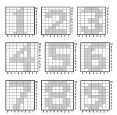 six squares that have been drawn to show the same number of squares in each row