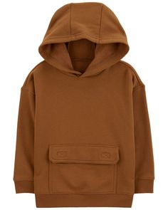 Designed with a front kanga pocket and a cozy hood, this fleece hoodie makes a great layer for your little adventurer. Preemie Boy, Toddler Boy Sweater, Toddler Boy Tops, Baby Boy Tops, Carters Baby Boys, Pullover Fleece, Carters Baby, Boys Sweaters, Coming Home Outfit