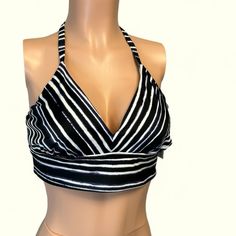 Eco Beach New Upf 50 Protection Blurred Lines Bralette Swim Top Size Large New With Tags Recycled Nylon Sustainable Comfort Hand Wash Up To 15" Across 15" Length Adjustable Straps Blurred Lines Style, Long Line, Bralette Swim Top Lightly Padded Upf 50 Protection Spring Vacation Striped Halter Top, Striped Triangle Halter Top For Vacation, Striped Halter Neck Top For Vacation, Summer Striped Halter Top For Beach Season, Striped Summer Halter Top For Beach Season, Striped Halter Top For Summer Beach, Striped Fitted Halter Top For Vacation, Lightweight Spring Beach Top, Striped Halter Top For Spring Beach Outing