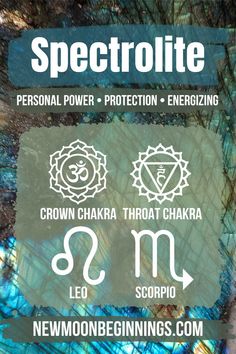 💚Personal Power • Protection • Energizing🖤 Spectrolite is a very high-grade variation of Labradorite. Its main difference from Labradorite is the variety of hues in its flash. Spectrolite displays the full spectrum of the rainbow when the light hits it at the right angle. Like Labradorite, it is a stone of power and purification. It helps to purify your energy and strengthens your intuition. Learn more about Spectrolite on our Crystal Meanings Page! Spectrolite Crystal Meaning, Spectrolite Meaning, Astrology Crystals, Leo And Scorpio, Personal Power, Crystal Meanings, Right Angle