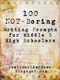 an old book with writing on it that says, 100 not - boring writing projects for middle and high schoolers