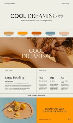 the website design for cool dreaming, an online store that sells products and is designed to look like a woman's body