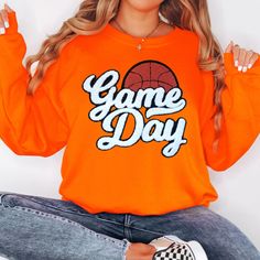 You will love this Basketball Game Day Crewneck Chenille Patch Sweatshirt! I know I do! Grab this great Game Day Sweatshirt to show Your team spirit! Patch has the added soccer ball and is perfect! Great for all those Fall Days or even lounging around home! Great for a Basketball Mom Gift, Basketball Coach Gift and even a Christmas Gift for all those Basketball Fans! >Click on the drop down menu to see all the size and color options. This Sweatshirt is Unisex Sizing. (Need a different sweatshirt Basketball Coach Outfit Women, Chenille Patch Sweatshirt, Basketball Shirt Designs, Paint Sweatshirt, Basketball Coach Gifts, Coach Outfits, Game Day Sweatshirt, Basketball Sweatshirts, Patch Sweatshirt